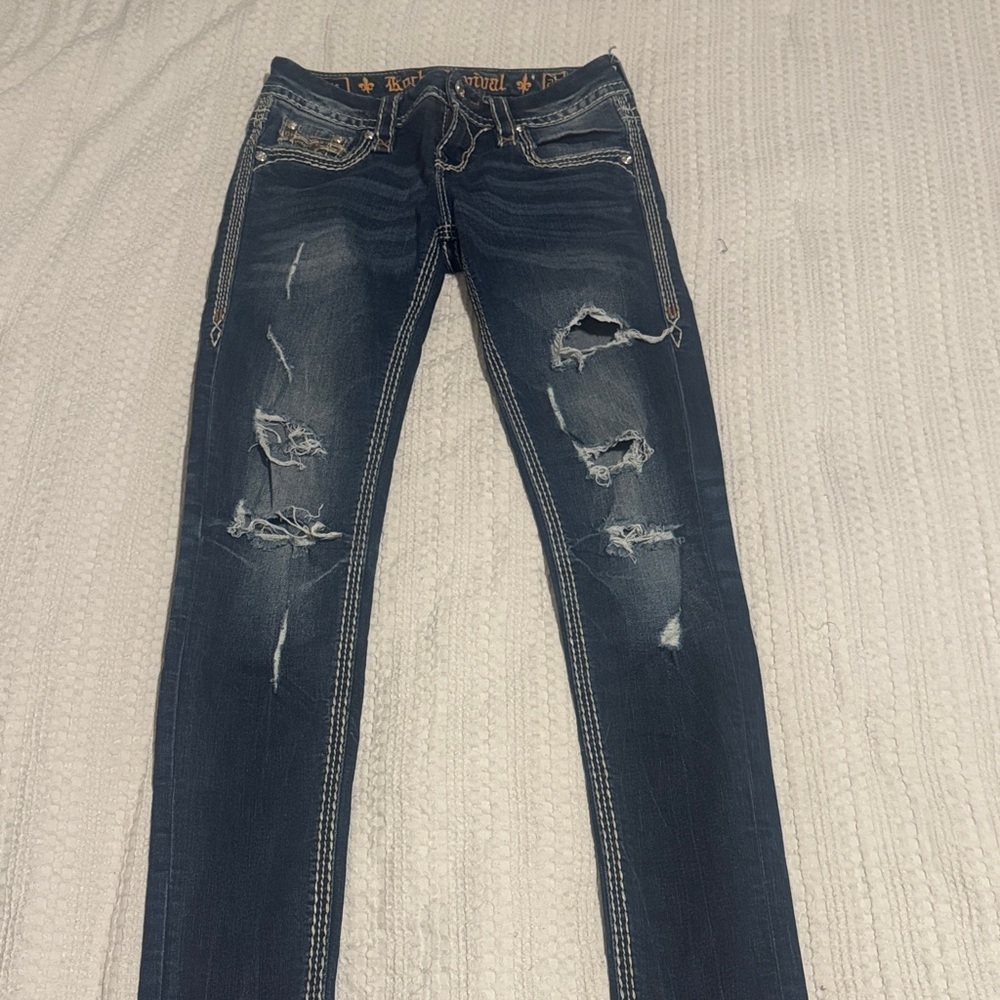 Rock Revival Women's “Boris” Distressed Skinny Jeans. 25. Like New!! - Picture 6 of 9